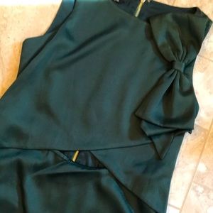 Bebe Green Bow Dress